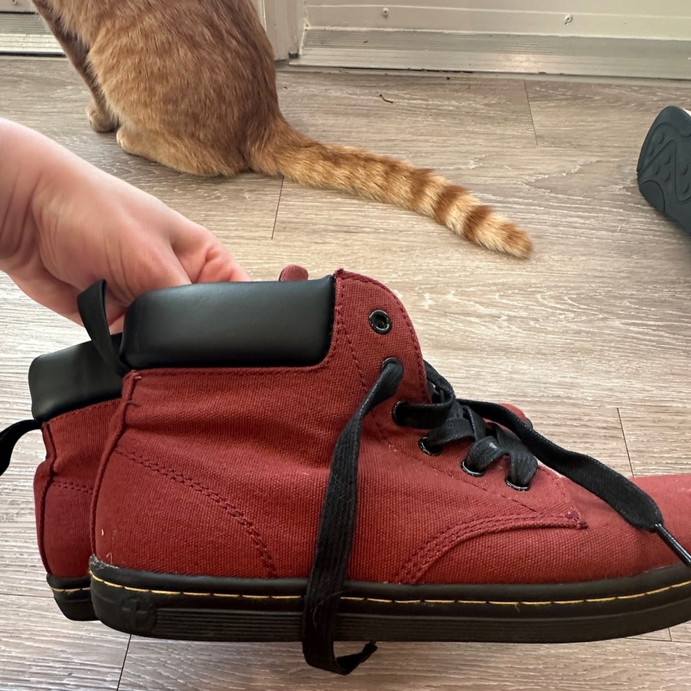 Dr Martens Maroon Maelly Shoes, size 9 women. Only worn once, like new.